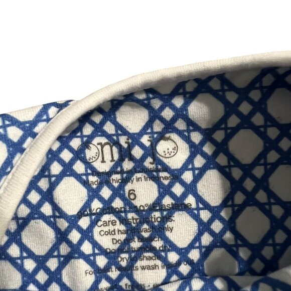 Omi Jo By WDW Sz 6 Cobalt Lattice Billow Dress - Picture 4 of 4